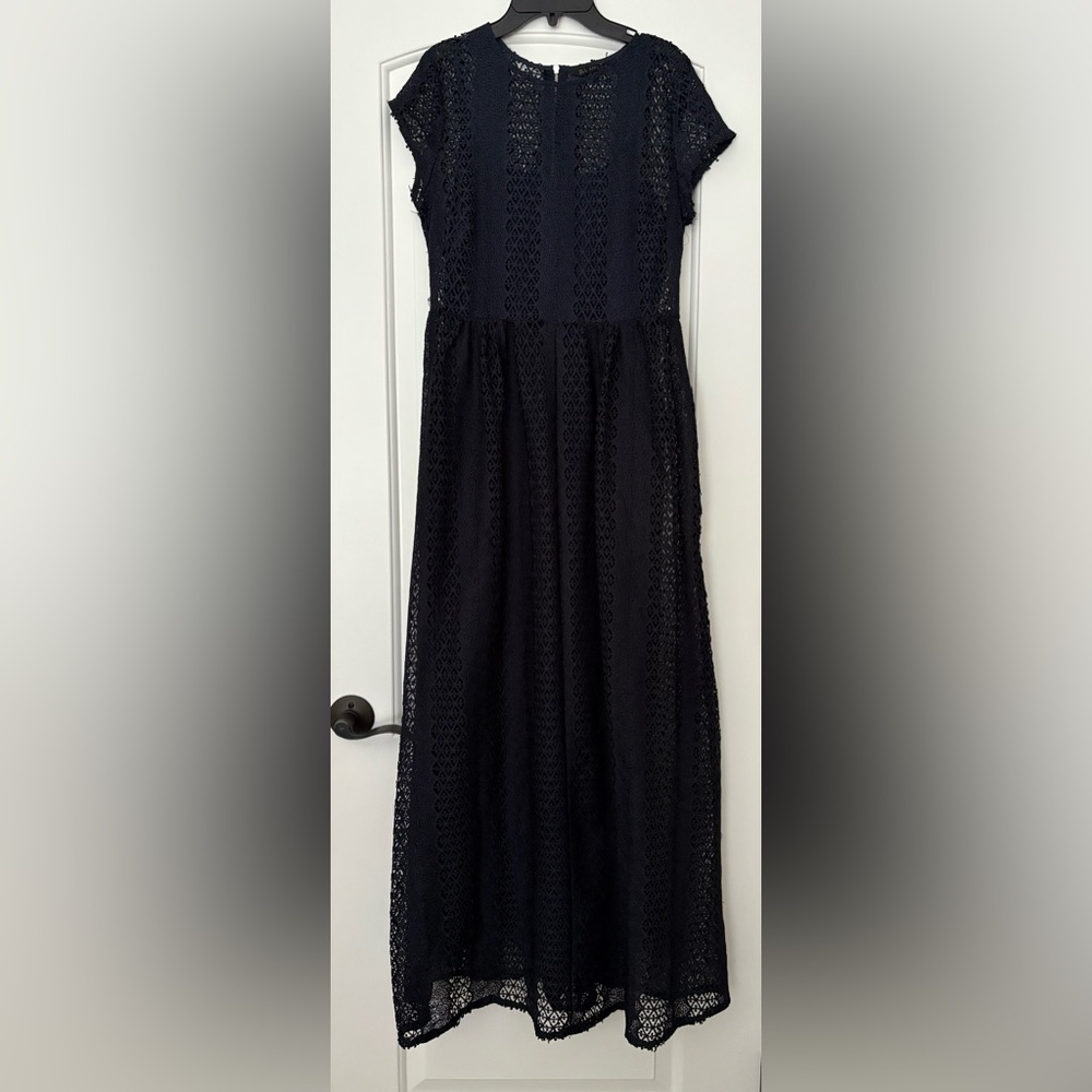 Zara Navy Lace Maxi Dress